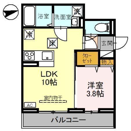 さいたま市南区別所のアパートの間取り