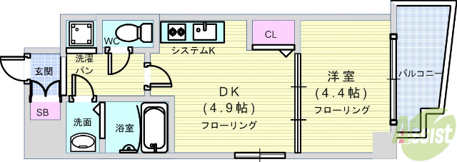 プライムアーバン松屋町の間取り