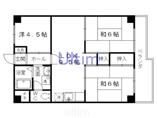 クレセント宇治の間取り