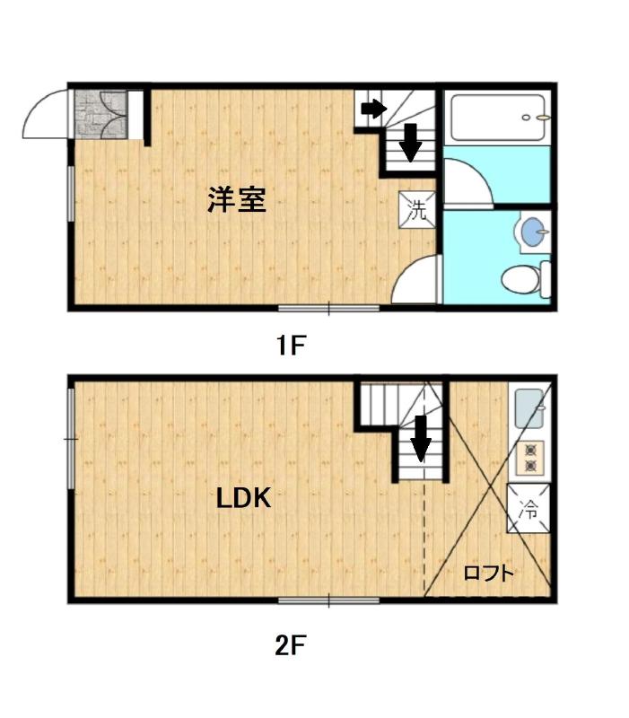 東広島市西条御条町のアパートの間取り