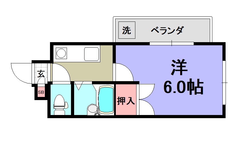 スカイハイツ中野の間取り