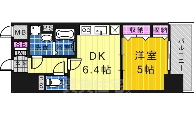 【堺市堺区竜神橋町のマンションの間取り】