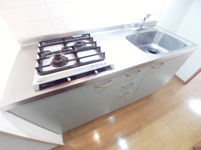 キッチン　2口ガスキッチンでお料がラクラク