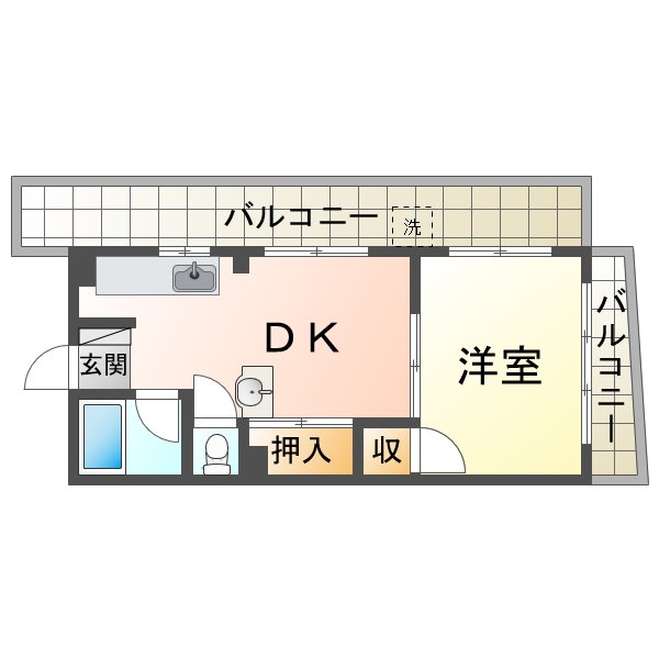 シャトー五色山の間取り写真
