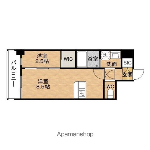 地下鉄谷町線 谷町六丁目駅 徒歩2分 14階建 新築の間取り写真