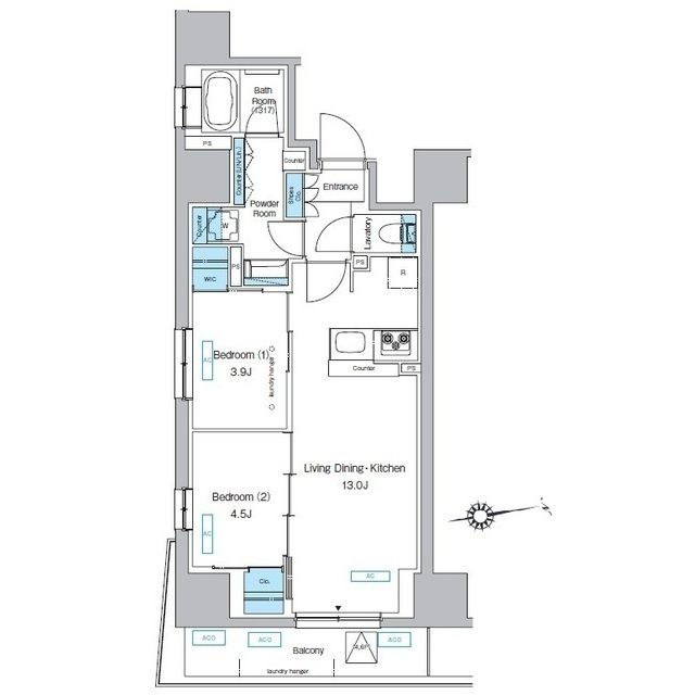 プレディアコート北千住の間取り写真