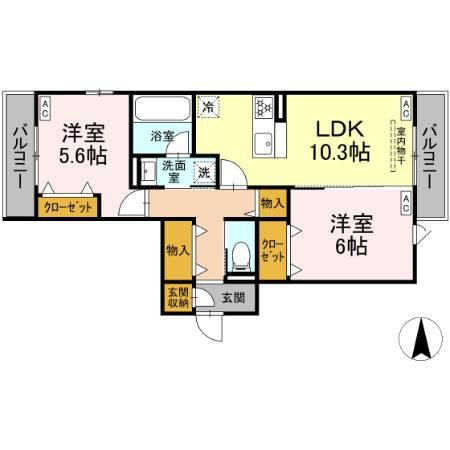 Belle Clair杉田 WESTの間取り写真