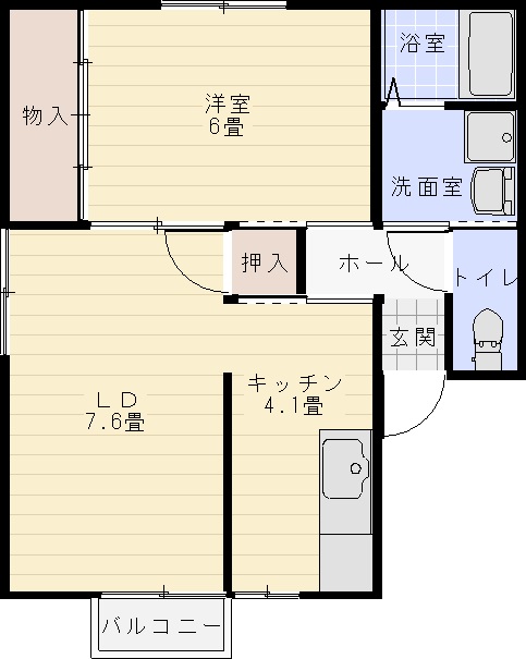 セジュールSANWA　Aの間取り