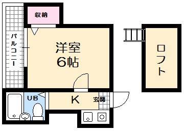 【広島市西区草津本町のアパートの間取り】