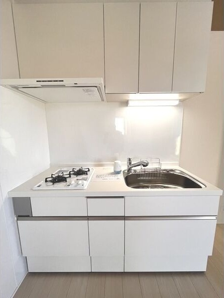 キッチン　2口コンロで料理ができます。