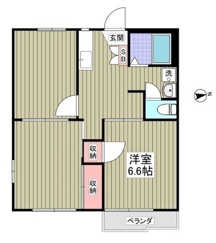 青梅市長淵のアパートの間取り