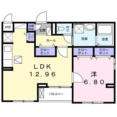 足立区西新井のアパートの間取り