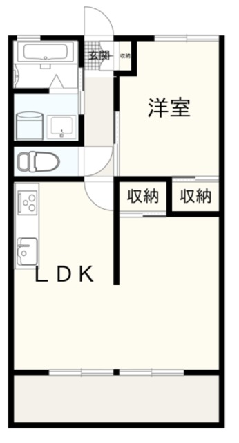 エスカイヤ中居の間取り