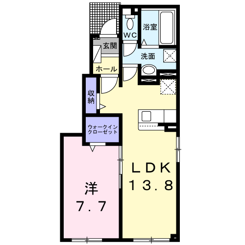 余市郡余市町黒川町のアパートの間取り