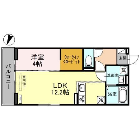 入間市鍵山のアパートの間取り