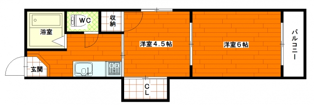 広島市西区三篠町のマンションの間取り