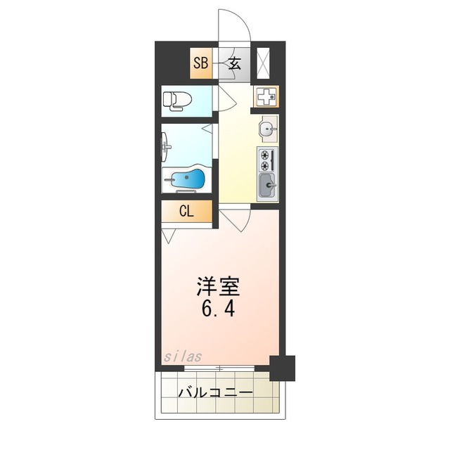 大阪市西淀川区大和田のマンションの間取り