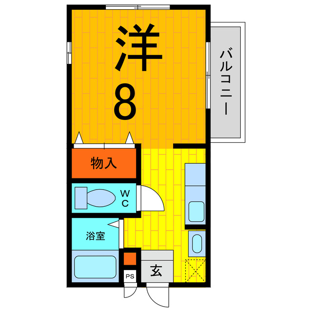 鳴門市撫養町弁財天のアパートの間取り