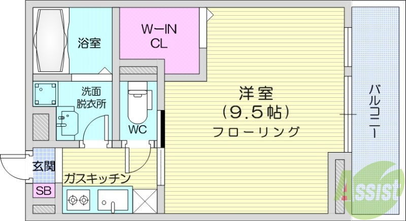 D-roomDearcourtの間取り