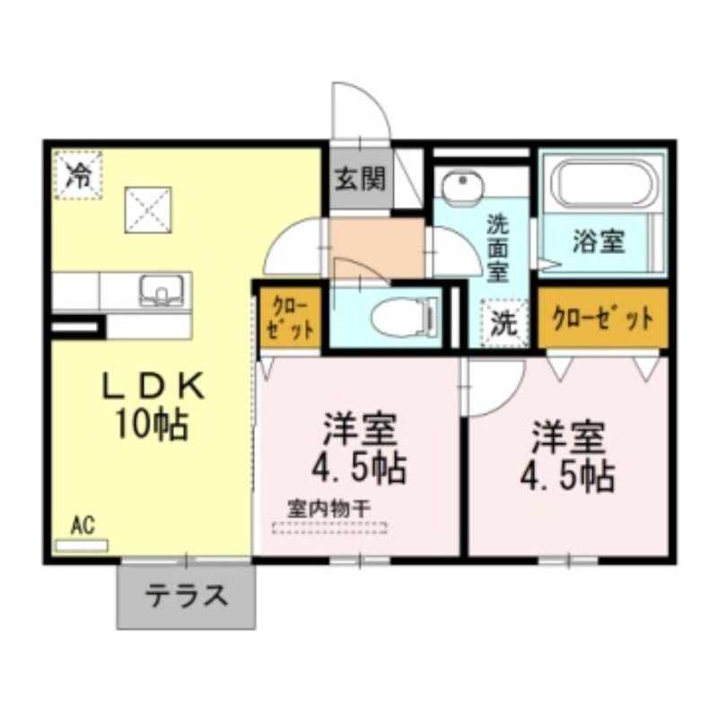 ディールーム後藤寺Ｃの間取り