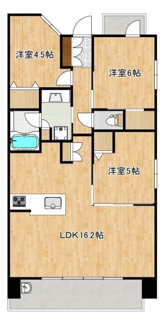 ポレスター水前寺一丁目の間取り