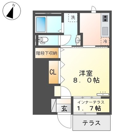 御殿場市中山のアパートの間取り