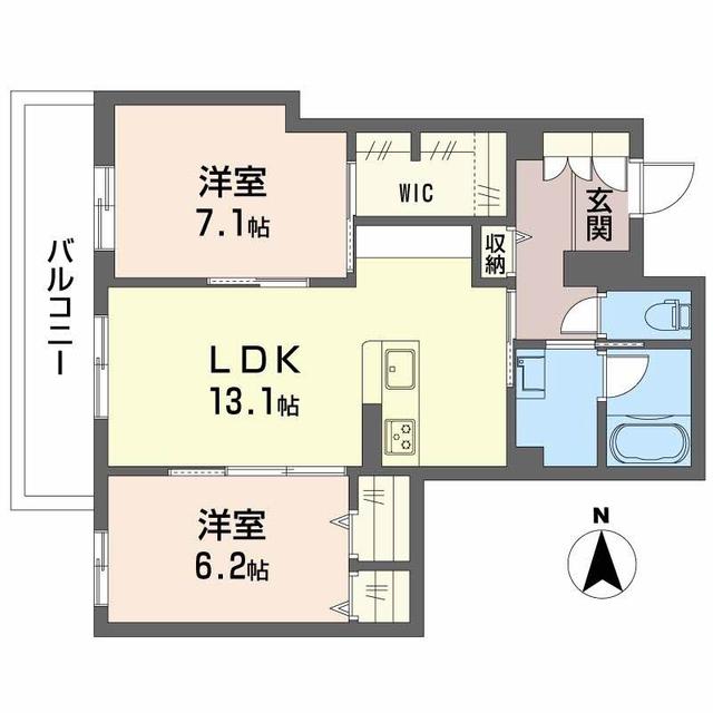 シャーメゾン　オルテンシア　ミノオの間取り