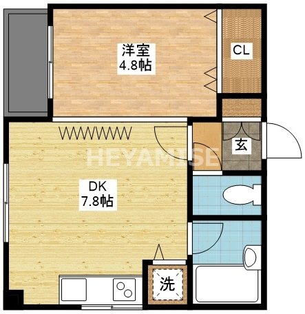 長崎市鍛冶屋町のマンションの間取り