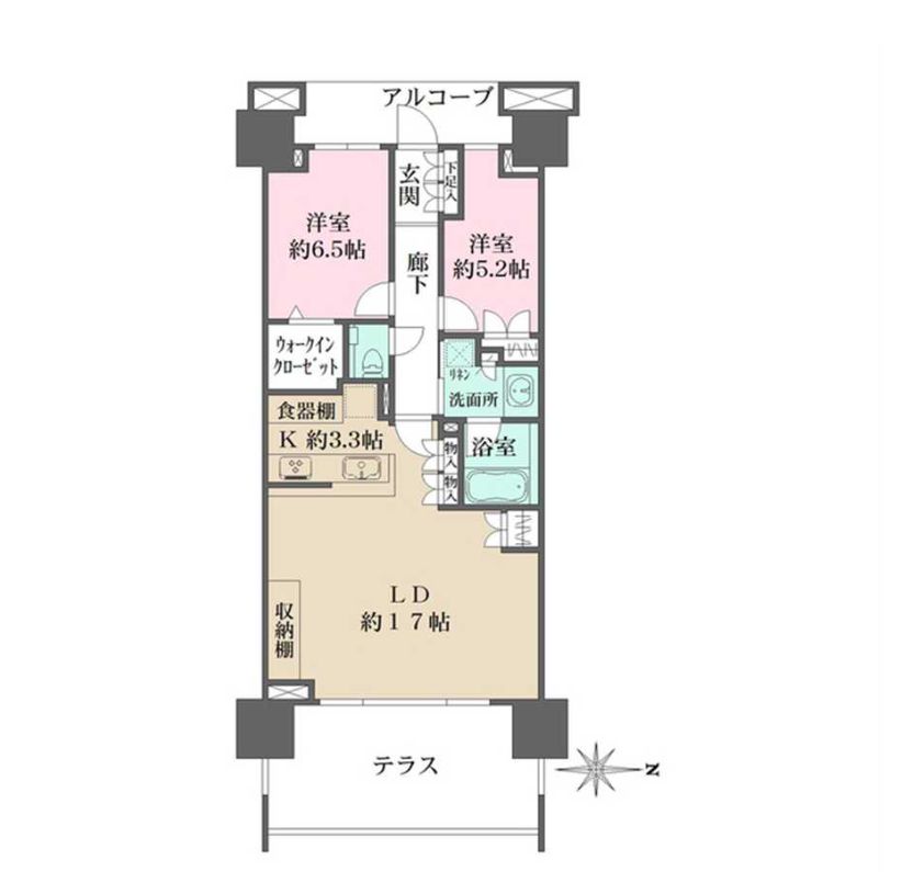 品川区東品川のマンションの間取り