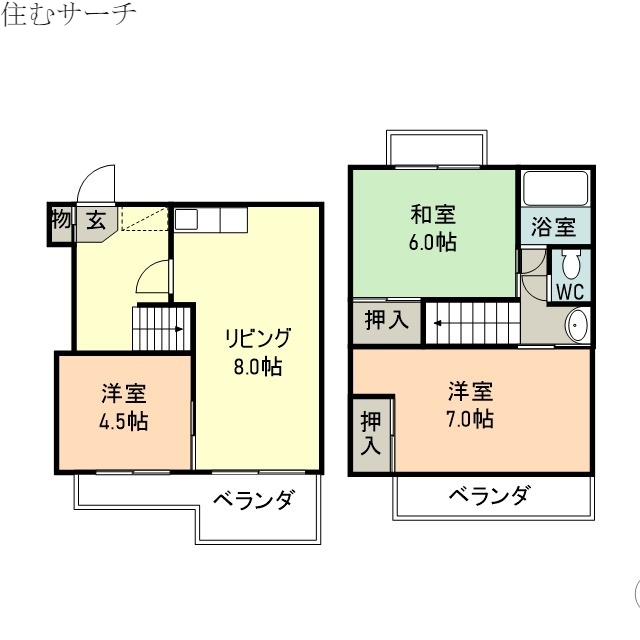 ワイズタウン3棟の間取り