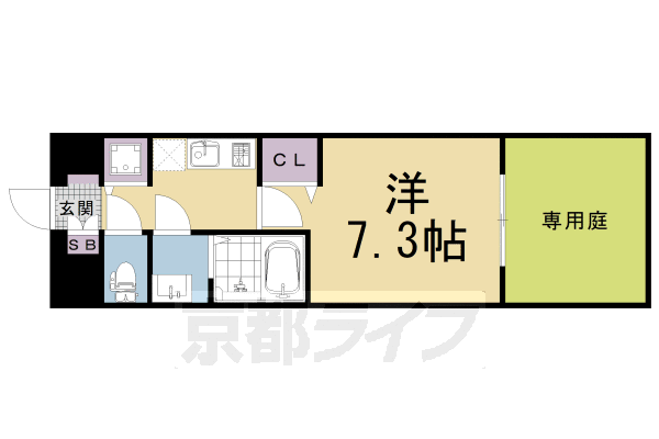 京都市中京区壬生下溝町のマンションの間取り