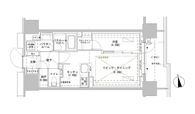 パークスフィア牛込神楽坂の間取り