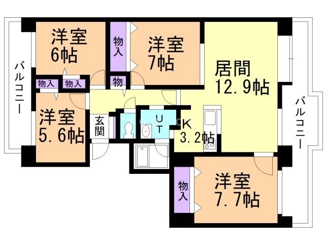 チサンマンション西岡壱番館の間取り