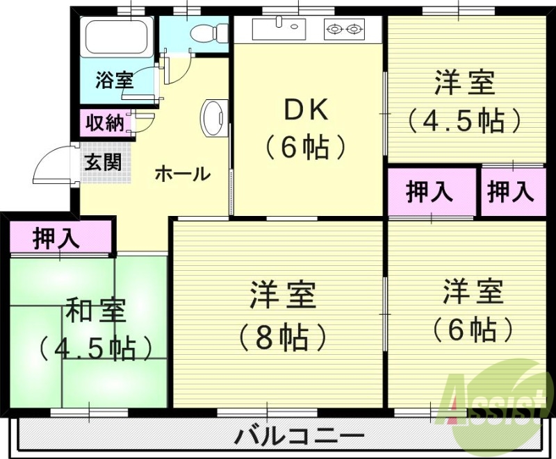 ひよどり台5団地26号棟の間取り