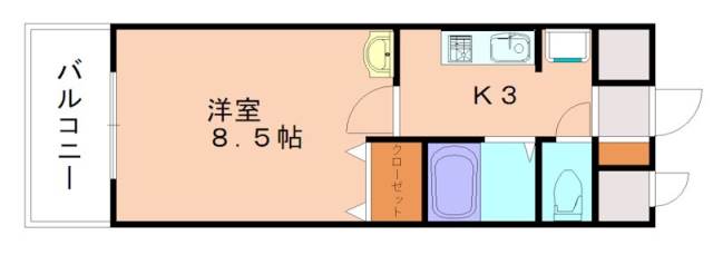 宗像市栄町のマンションの間取り