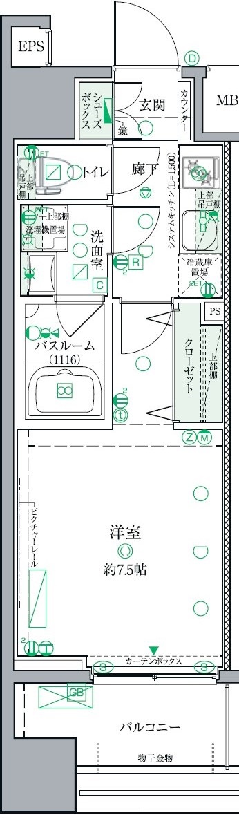 北区王子のマンションの間取り