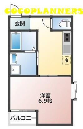 熊本市中央区壺川のアパートの間取り