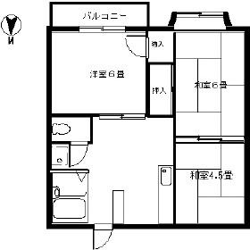 足柄上郡開成町吉田島のアパートの間取り