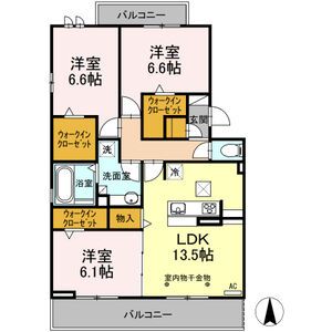 春日井市町田町のアパートの間取り