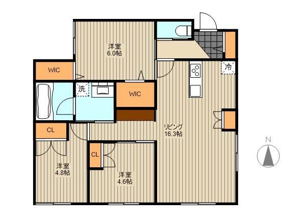 名古屋市中村区北浦町のマンションの間取り