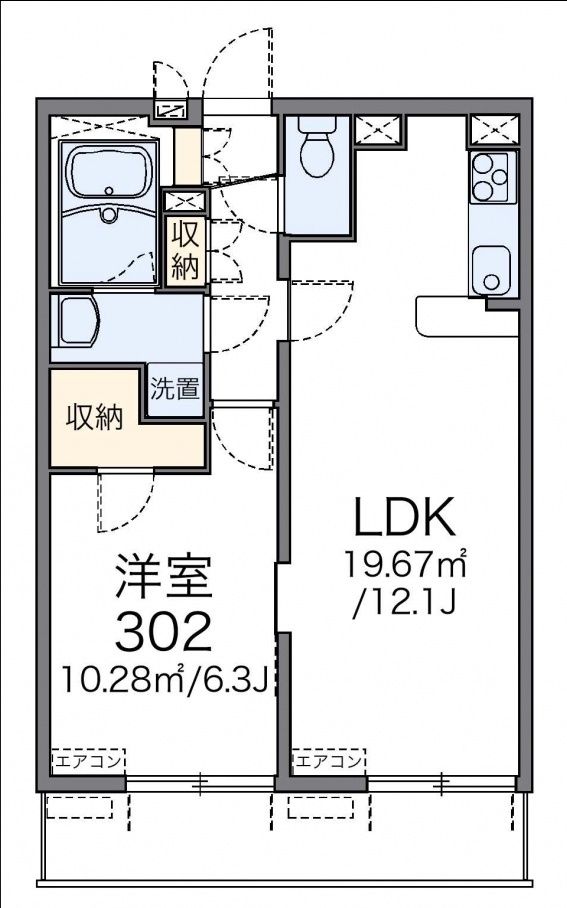 レオパレスメティスの間取り