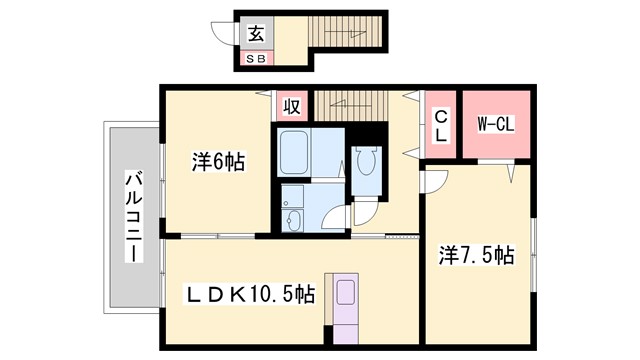 ハイツラポルテ　Ａ棟の間取り