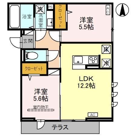 【坂戸市南町のアパートの間取り】