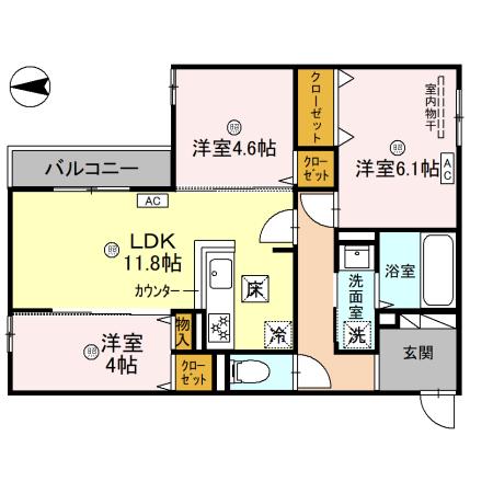 La maison青木町Iの間取り