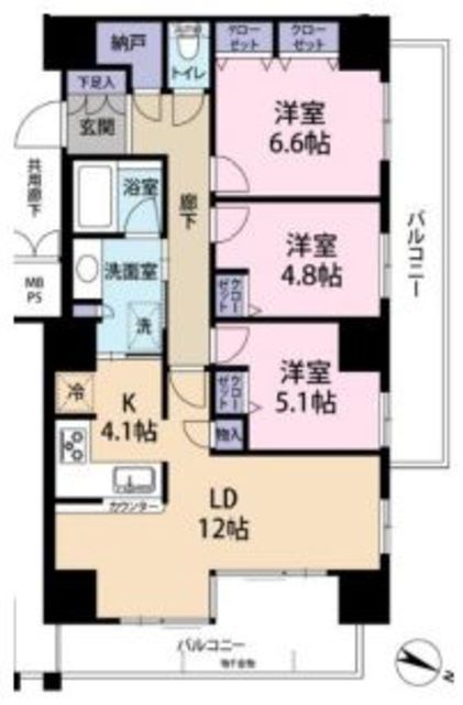 ヨコハマ・シーナリータワーの間取り