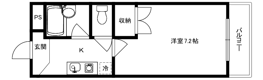 高槻市富田丘町のマンションの間取り