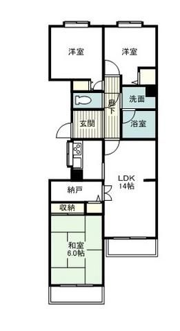 鎌倉市笛田のマンションの間取り