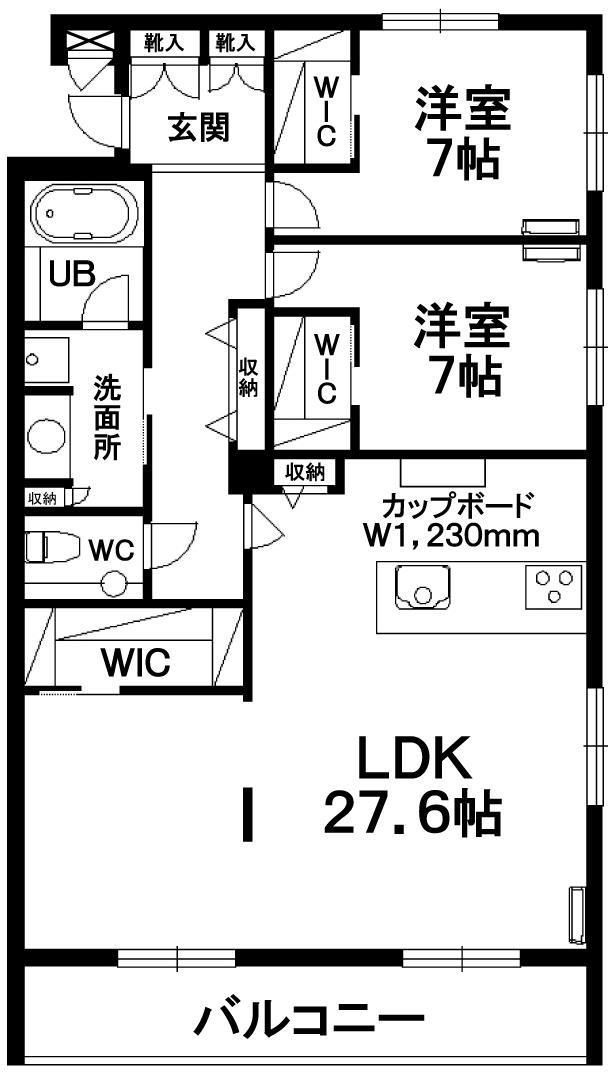 矢巾町駅東1丁目築6年の間取り