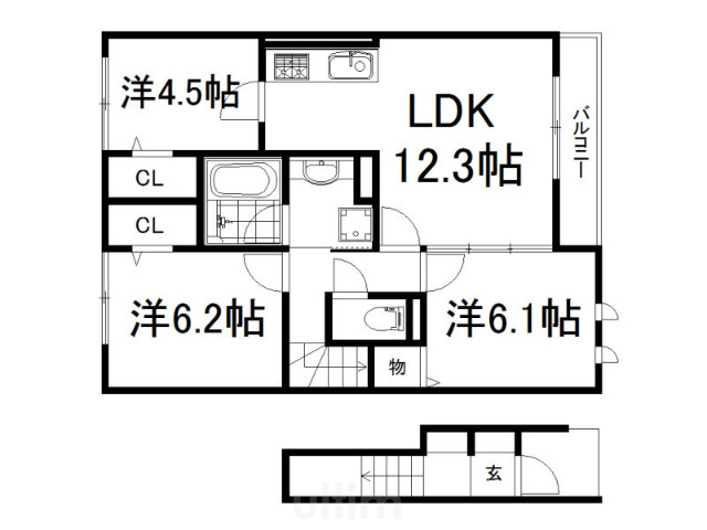 【ヴェール桃山の間取り】