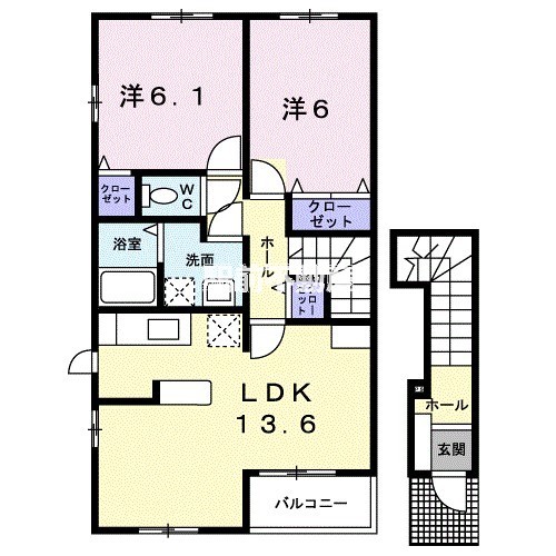 フローリア漣２号館の間取り